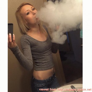 nice clouds vaping babe