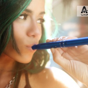 Long Ecig Vaping Babe